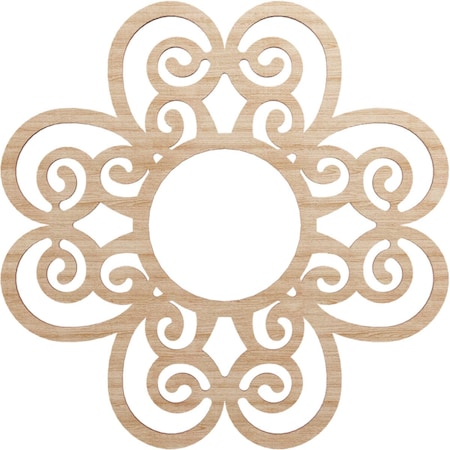 Ekena Millwork Cohen Wood Fretwork Pierced Ceiling Medallion, Alder, 18"OD x 6 1/8"ID x 1/4"T CMWP18X18X0250COAL